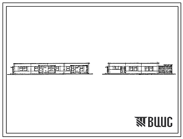 Фасады Типовой проект ВП-300-83 (04-77-КП) Чайная солдатская  на 80 мест с магазином Военторга в каркасно-панельных конструкциях серии 1.020-1 и серии ИИ-04